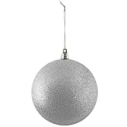 Shatterproof Silver Commercial Ornament, Glitter Finish