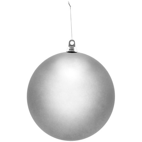 Shatterproof Silver Commercial Ornament, Matte Finish
