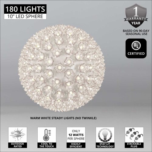 Warm White 5mm LED Starlight Sphere, Lights