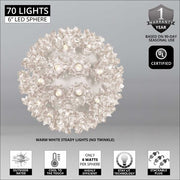 Warm White 5mm LED Starlight Sphere, Lights
