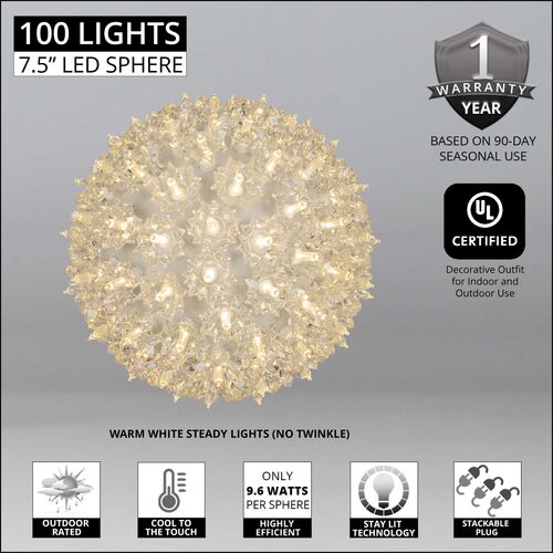 Warm White T5 LED Starlight Sphere, Lights
