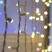 5mm Warm White LED Christmas Lights, White Wire