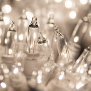 100 Clear Mini Lights, White Wire, 2.5" Spacing