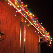 Multicolor Mini Icicle Lights on Green Wire