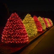 100 Yellow Mini Lights, Green Wire, 2.5" Spacing