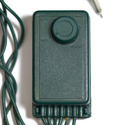 140 Clear Chasing Lights, Green Wire, 4" Spacing