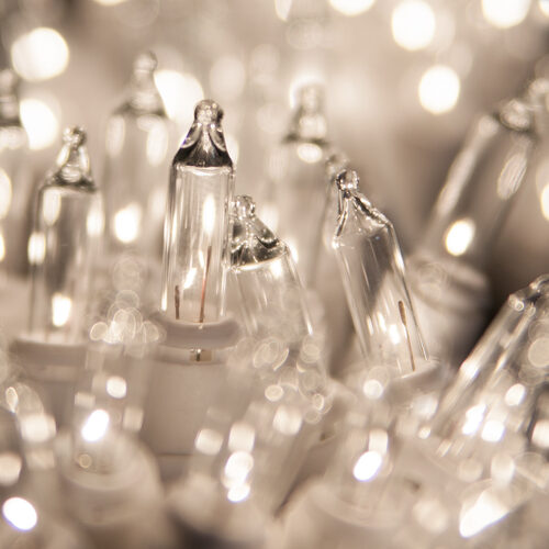 15 Clear Craft Lights, White Wire, 4" Spacing
