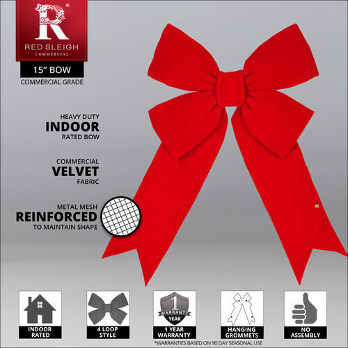 Red Imperial 3D Velvet Bow