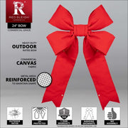Red Structural 3D Canvas Bow