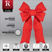 Red Structural 3D Canvas Bow