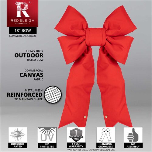 Red Structural 3D Canvas Bow