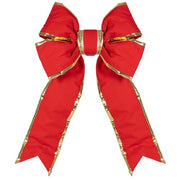 Red with Gold Trim Structural 3D Canvas Bow