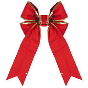Red with Gold Trim Structural 3D Canvas Bow