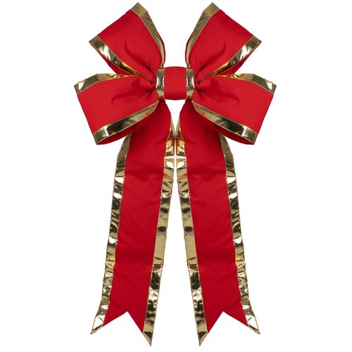Red with Gold Trim Structural 3D Canvas Bow