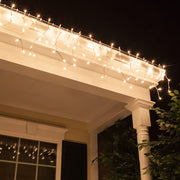 150 Clear Mini Icicle Lights on White Wire