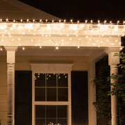 150 Clear Twinkle Mini Icicle Lights on White Wire