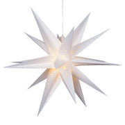 White Aurora Superstar TM Moravian Star Light, Fold-Flat, LED Lights, Outdoor Rated