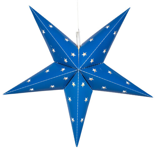 Blue Aurora Superstar TM 5 Point Star Light, Fold-Flat, LED Lights, Outdoor Rated