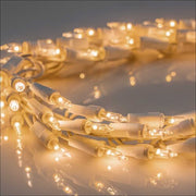 18' Garland Lights, 600 Warm White LED Lights, White Wire