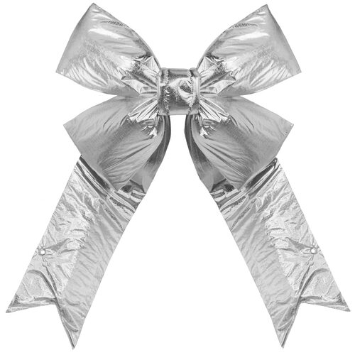 Silver Metallic 3D Lam Bow