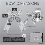 Silver Metallic 3D Lam Bow