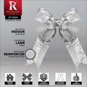 Silver Metallic 3D Lam Bow