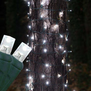 2' 6' 5mm Cool White 5mm LED Christmas Trunk Wrap Lights, 100 Lights on Green Wire