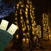 2' 6' 5mm Warm White 5mm LED Christmas Trunk Wrap Lights, 100 Lights on Green Wire