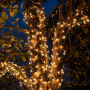 Mini Clear Mini Christmas Trunk Wrap Lights, Lights on Green Wire