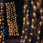 Mini Clear Mini Christmas Trunk Wrap Lights, Lights on Green Wire