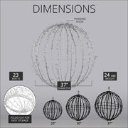 Blue LED, Commercial Mega Sphere Light Ball, Fold Flat