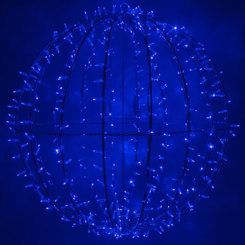 Blue LED, Commercial Mega Sphere Light Ball, Fold Flat
