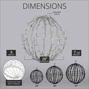 Blue LED, Commercial Mega Sphere Light Ball, Fold Flat