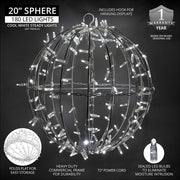 Cool White LED, Commercial Mega Sphere Light Ball, Fold Flat