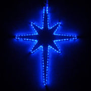 20" LED Bethlehem Star with Blue Acrylic Center, Blue Lights