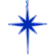20" LED Bethlehem Star with Blue Acrylic Center, Blue Lights