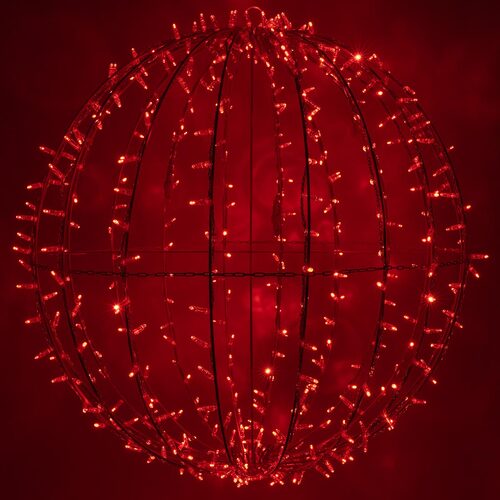 Red LED, Commercial Mega Sphere Light Ball, Fold Flat