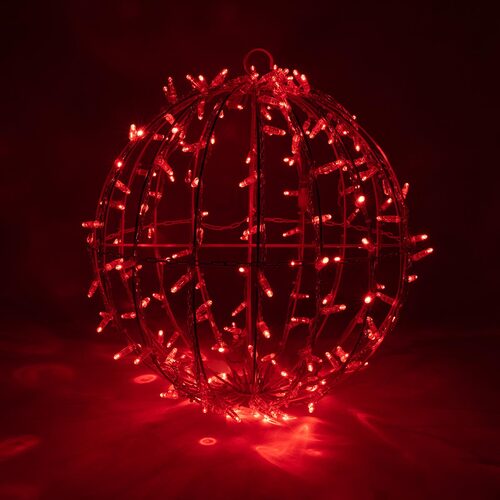 Red LED, Commercial Mega Sphere Light Ball, Fold Flat