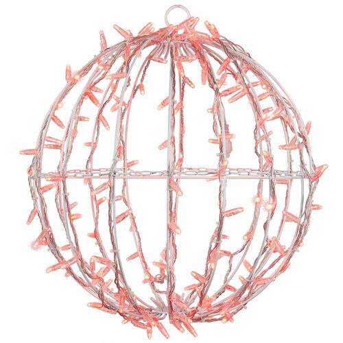 Red LED, Commercial Mega Sphere Light Ball, Fold Flat