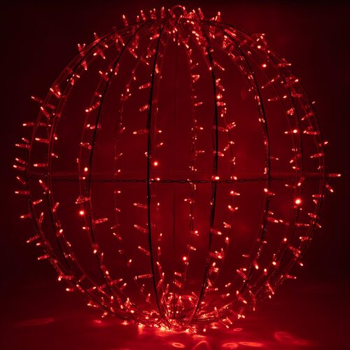 Red LED, Commercial Mega Sphere Light Ball, Fold Flat