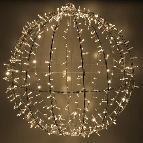 Warm White LED, Commercial Mega Sphere Light Ball, Fold Flat