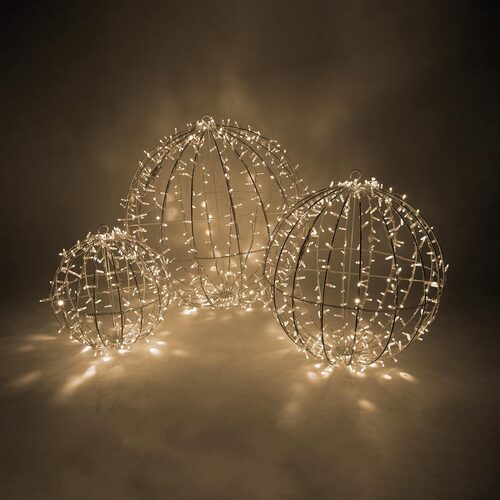 Warm White LED, Commercial Mega Sphere Light Ball, Fold Flat