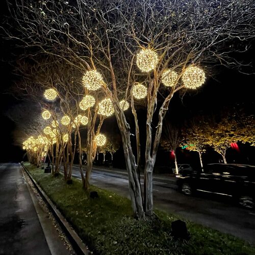 Warm White LED, Commercial Mega Sphere Light Ball, Fold Flat