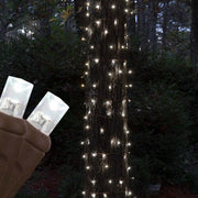 Cool White StretchNet Pro 5mm LED Christmas Trunk Wrap Lights, Lights on Brown Wire
