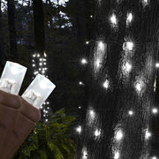 Cool White StretchNet Pro 5mm LED Christmas Trunk Wrap Lights, Lights on Brown Wire