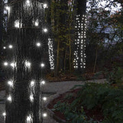 Cool White StretchNet Pro 5mm LED Christmas Trunk Wrap Lights, Lights on Brown Wire