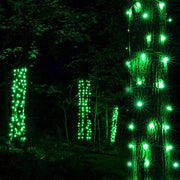 20" 45" Green StretchNet Pro&reg 5mm LED Christmas Trunk Wrap Lights, 50 Lights on Brown Wire