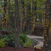 Warm White StretchNet Pro 5mm LED Christmas Trunk Wrap Lights, Lights on Brown Wire