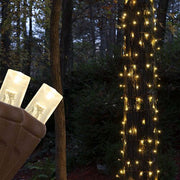 Warm White StretchNet Pro 5mm LED Christmas Trunk Wrap Lights, Lights on Brown Wire