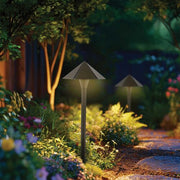 24" Georgia Parasol Path Light, 8" Hat, Antique Bronze